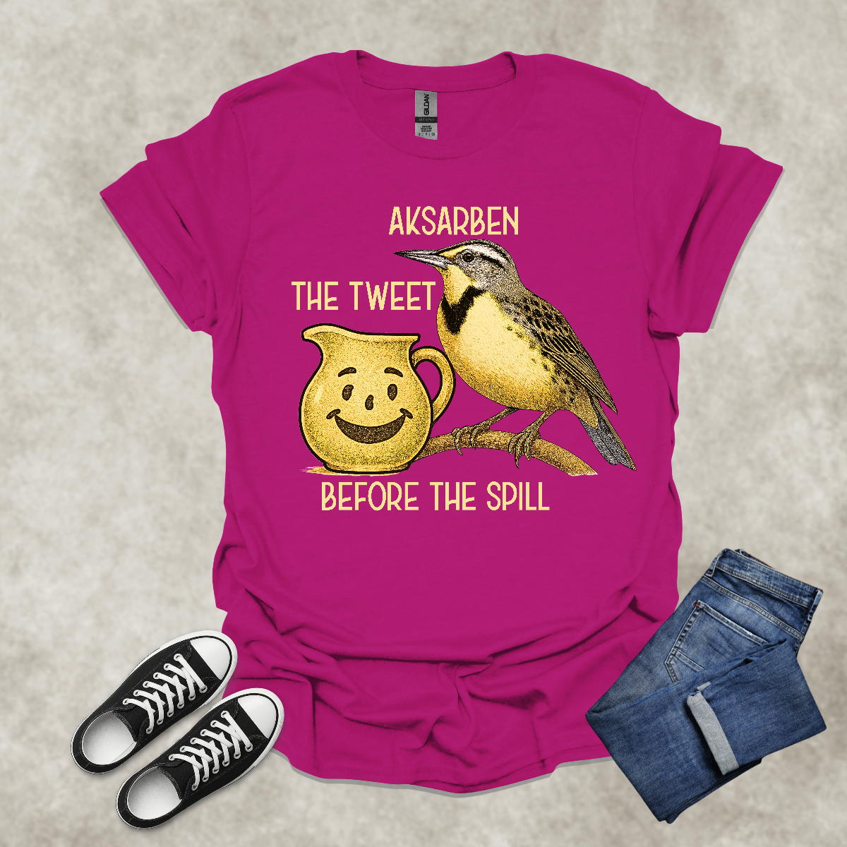 AKSARBEN: THE TWEET BEFORE THE SPILL — Nebraska State Pride Tee: Unisex Softstyle T-Shirt