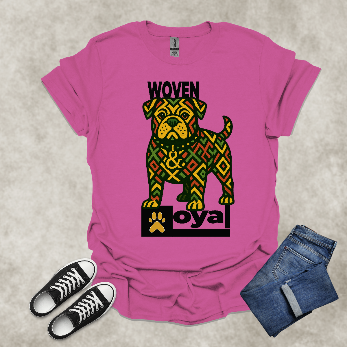 WOVEN LOYAL — Bulldog Symbolism Graphic Tee: Unisex Softstyle T-Shirt