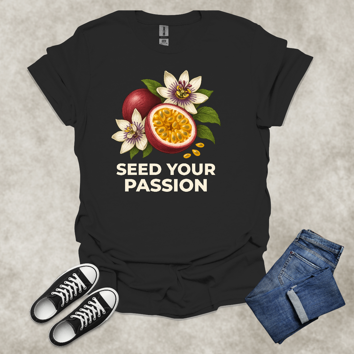 SEED YOUR PASSION — Botanical Graphic Tee: Unisex Softstyle T-Shirt