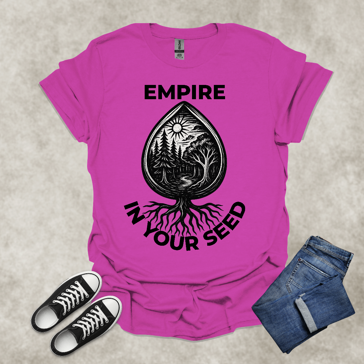 EMPIRE IN YOUR SEED — Inspirational Graphic Tee: Unisex Softstyle T-Shirt