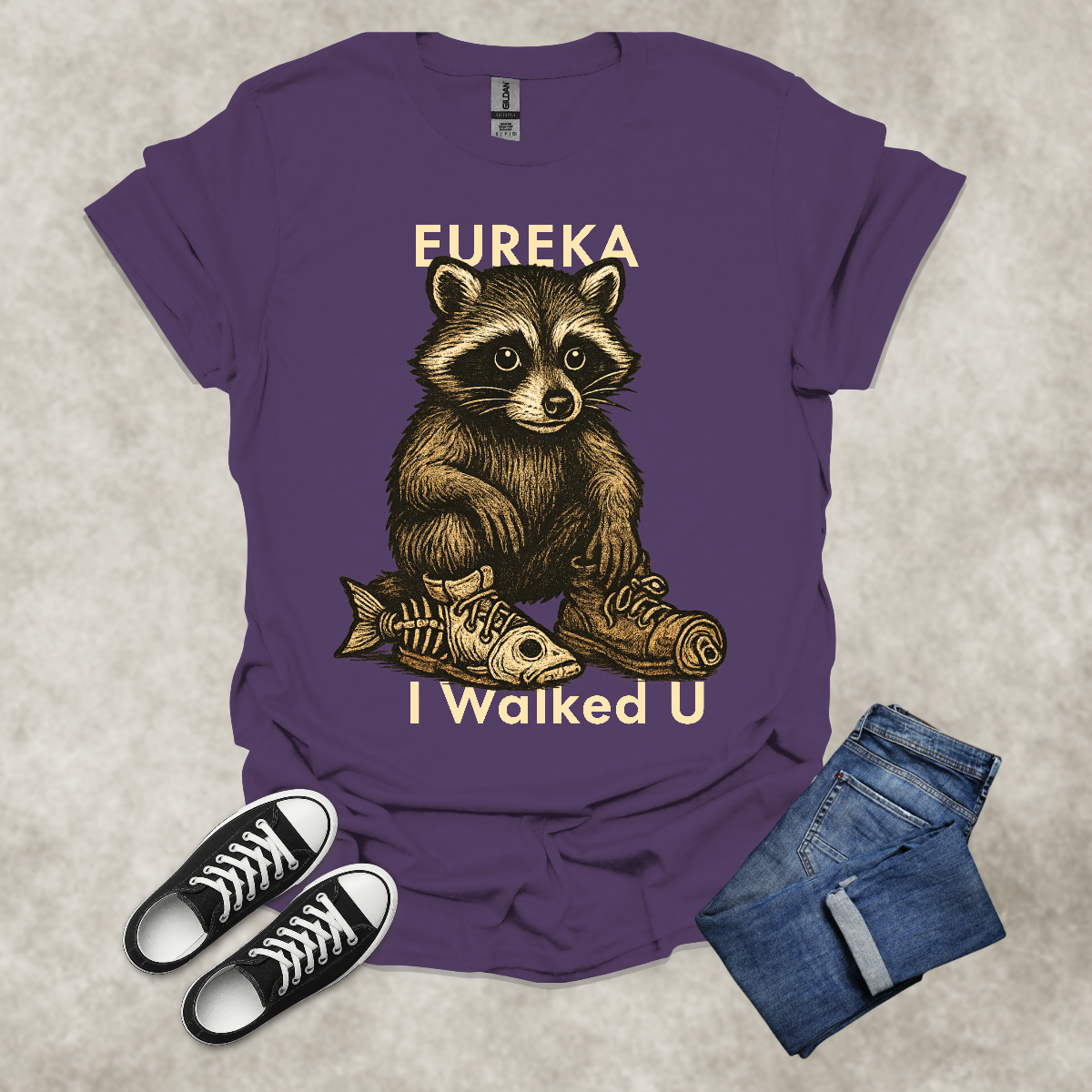 EUREKA I WALKED U — Surreal Animal Art Tee: Unisex Softstyle T-Shirt