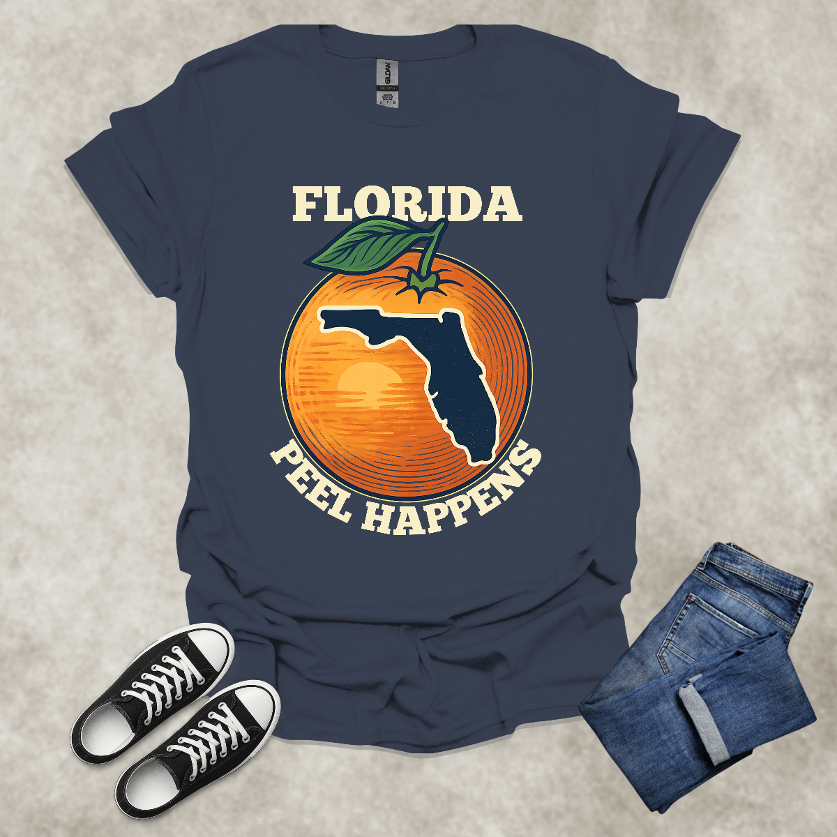 FLORIDA: PEEL HAPPENS — State Pride Graphic Tee: Unisex Softstyle T-Shirt
