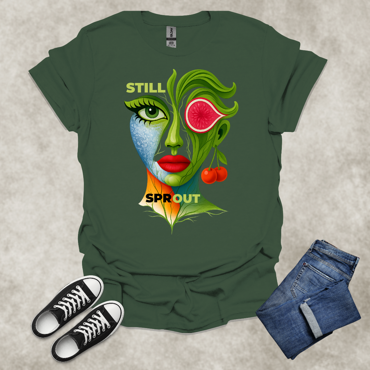 STILL SPROUT — Growth-Inspired Tee: Unisex Softstyle T-Shirt