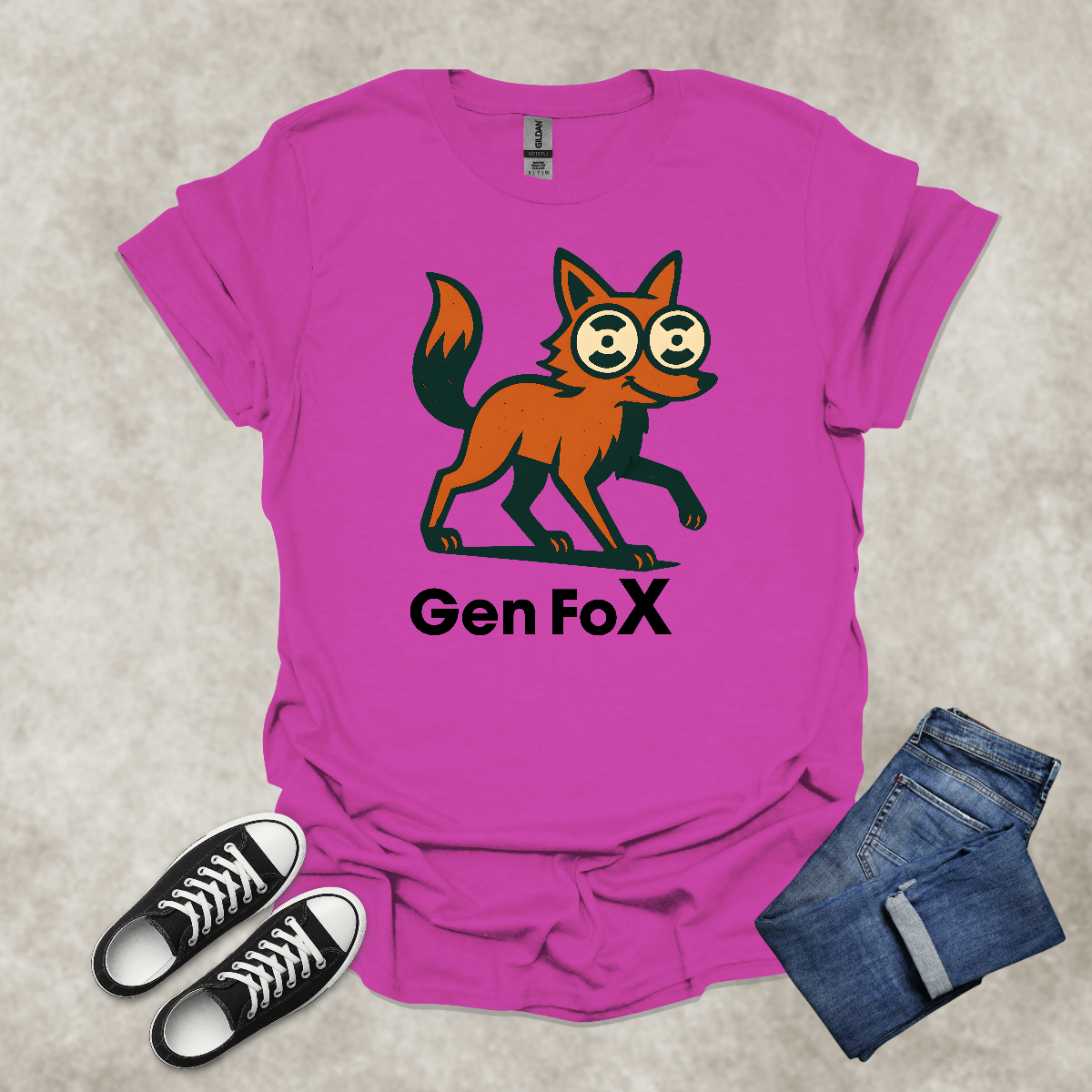 GEN foX: GEN X — Generational Graphic Tee: Unisex Softstyle T-Shirt