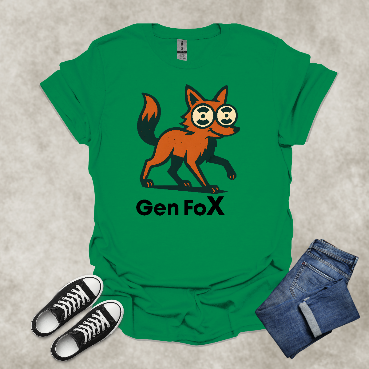 GEN foX: GEN X — Generational Graphic Tee: Unisex Softstyle T-Shirt