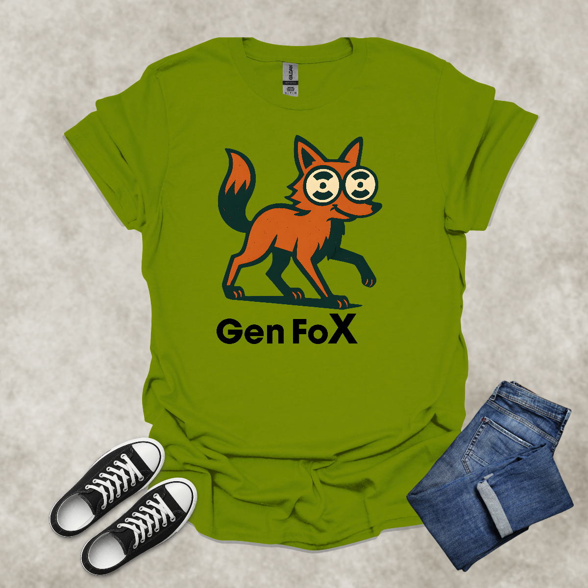 GEN foX: GEN X — Generational Graphic Tee: Unisex Softstyle T-Shirt
