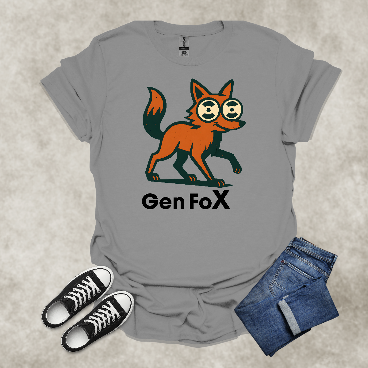 GEN foX: GEN X — Generational Graphic Tee: Unisex Softstyle T-Shirt