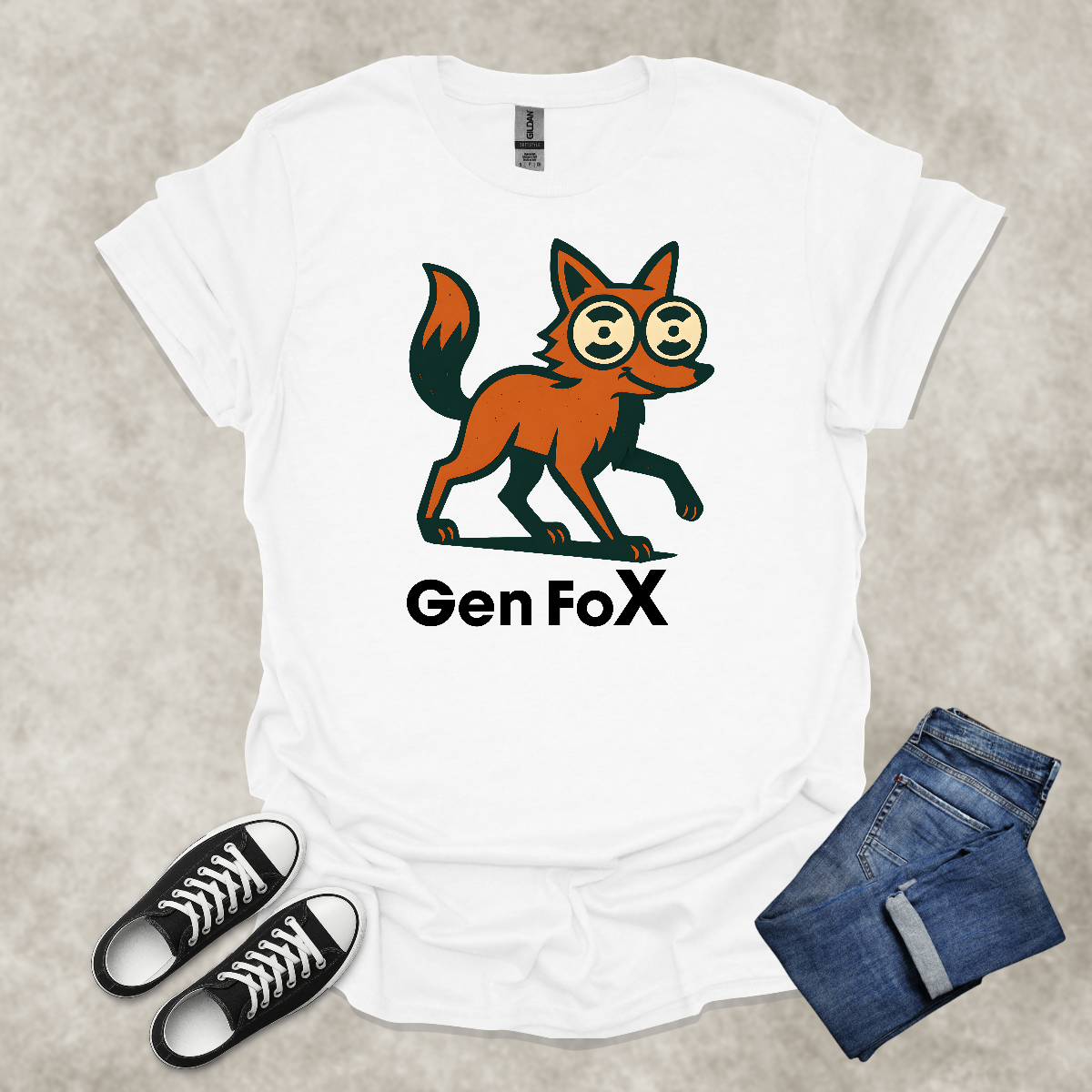 GEN foX: GEN X — Generational Graphic Tee: Unisex Softstyle T-Shirt
