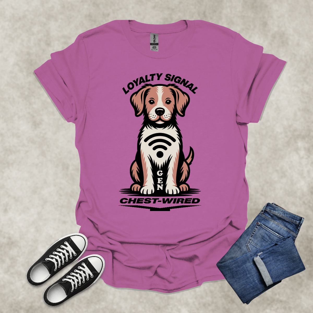 LOYALTY SIGNAL: CHEST WIRED: GEN Y — Generational Graphic Tee: Unisex Softstyle T-Shirt