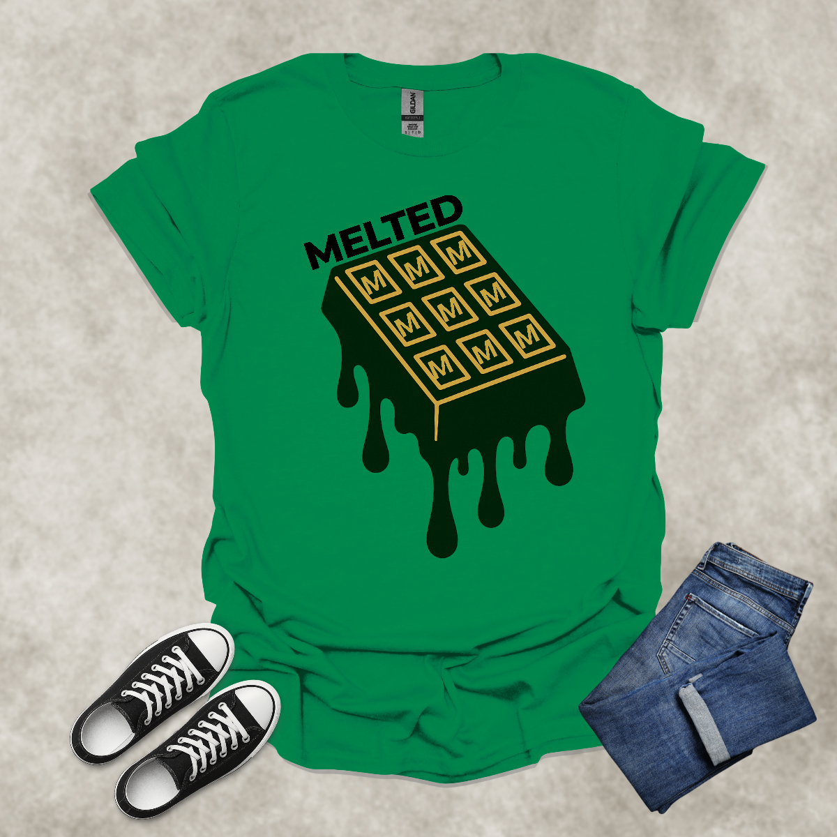 MELTED — Chocolate Indulgence Graphic Tee: Unisex Softstyle T-Shirt