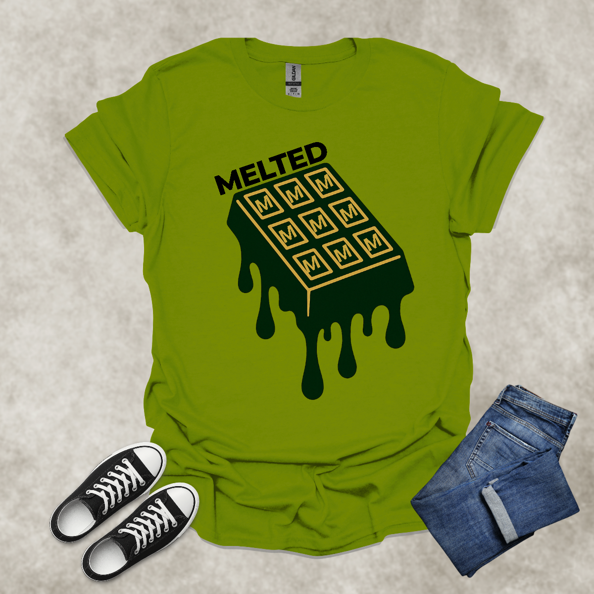 MELTED — Chocolate Indulgence Graphic Tee: Unisex Softstyle T-Shirt