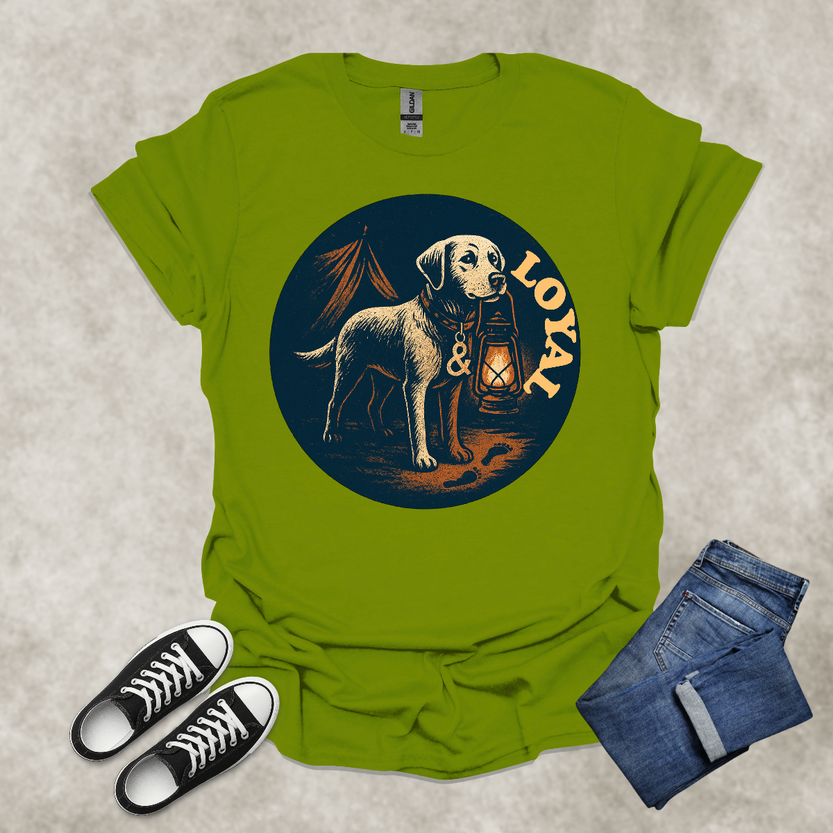 LOYAL — Faithful Labrador Companion Tee: Unisex Softstyle T-Shirt