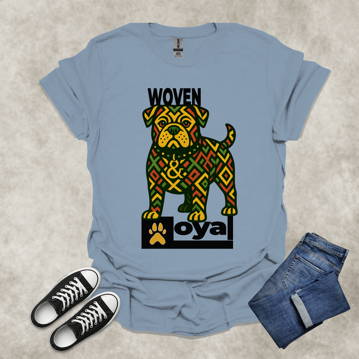 WOVEN LOYAL — Bulldog Symbolism Graphic Tee: Unisex Softstyle T-Shirt