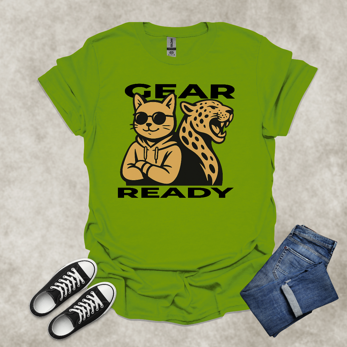 GEAR READY — Dual Nature Graphic Tee: Unisex Softstyle T-Shirt