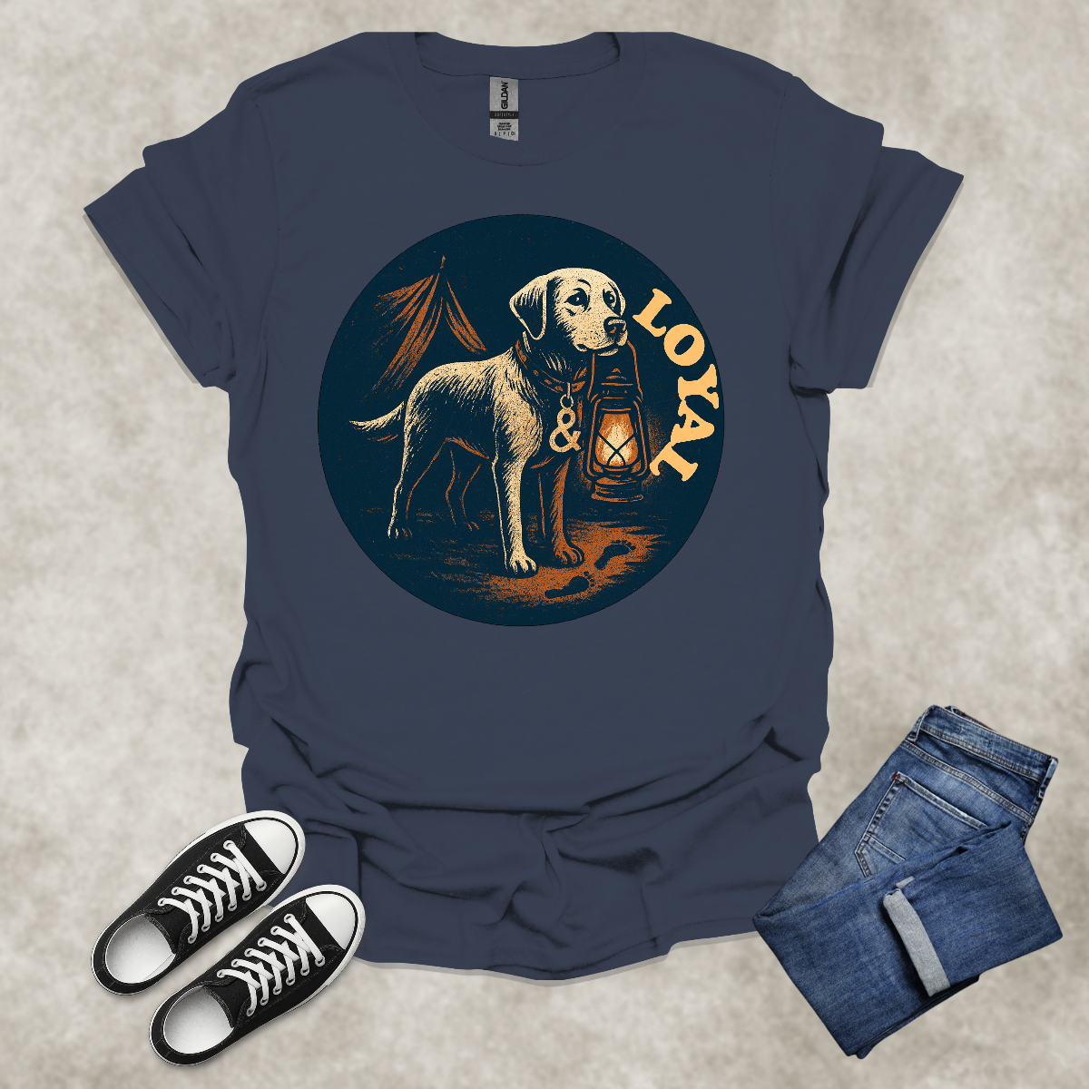 LOYAL — Faithful Labrador Companion Tee: Unisex Softstyle T-Shirt