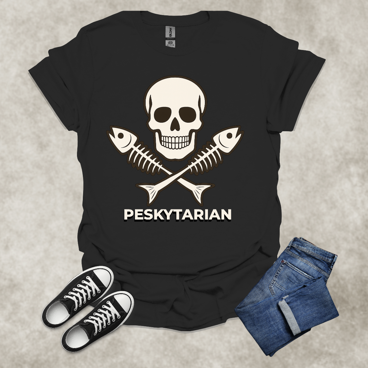 PESKYTARIAN — Fishing Lifestyle Satire Tee: Unisex Softstyle T-Shirt