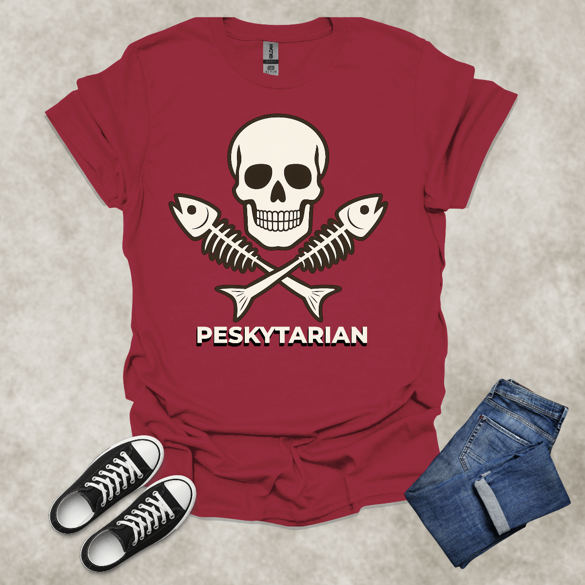 PESKYTARIAN — Fishing Lifestyle Satire Tee: Unisex Softstyle T-Shirt