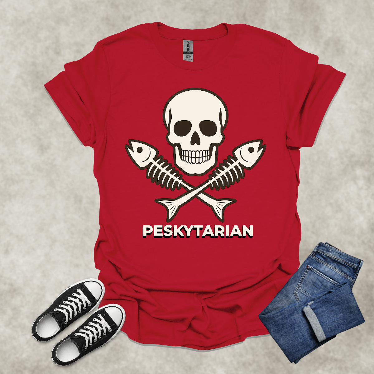 PESKYTARIAN — Fishing Lifestyle Satire Tee: Unisex Softstyle T-Shirt