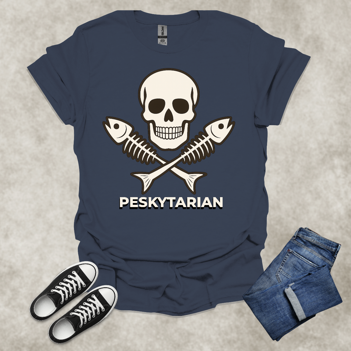 PESKYTARIAN — Fishing Lifestyle Satire Tee: Unisex Softstyle T-Shirt