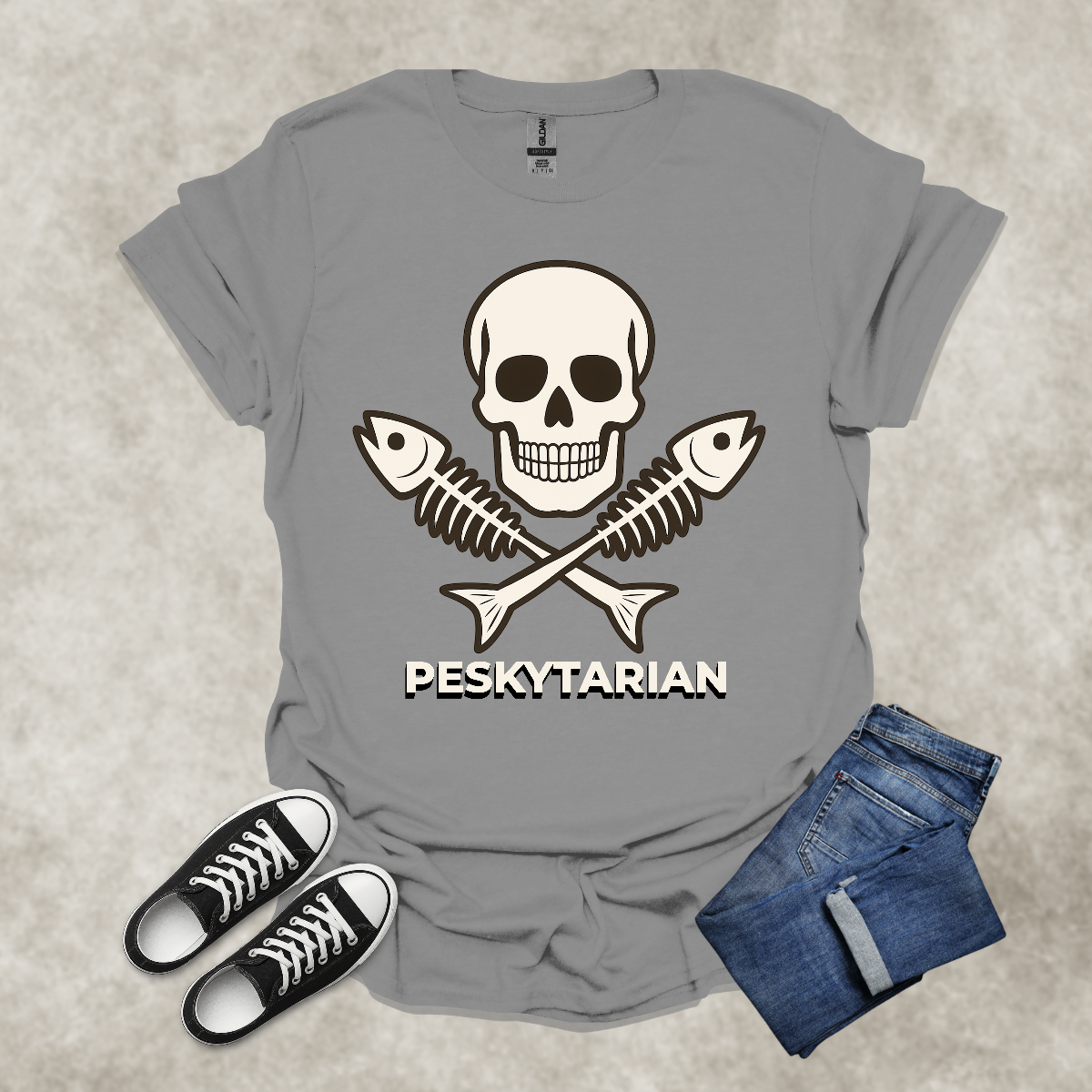 PESKYTARIAN — Fishing Lifestyle Satire Tee: Unisex Softstyle T-Shirt