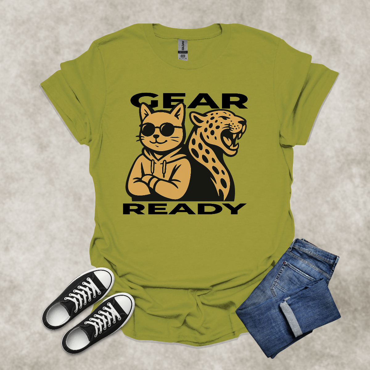 GEAR READY — Dual Nature Graphic Tee: Unisex Softstyle T-Shirt