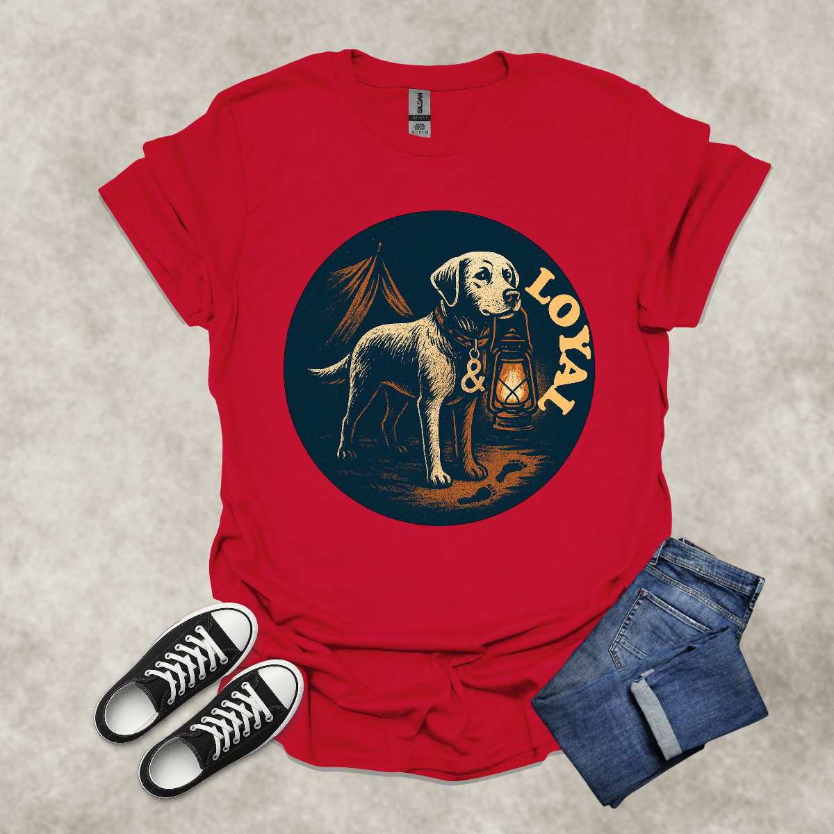 LOYAL — Faithful Labrador Companion Tee: Unisex Softstyle T-Shirt