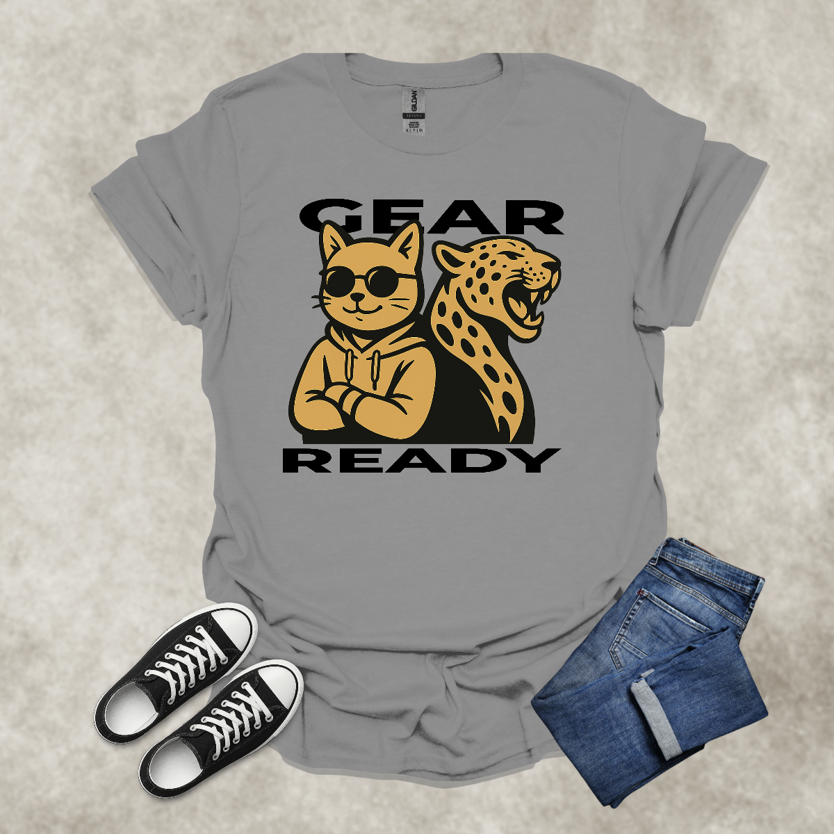 GEAR READY — Dual Nature Graphic Tee: Unisex Softstyle T-Shirt