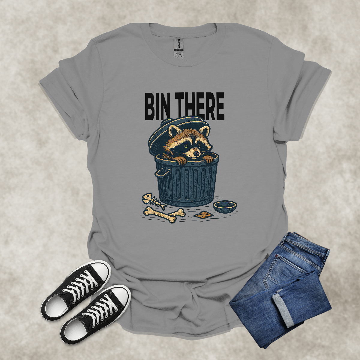 BIN THERE — Animal Humor & Life Satire Tee: Unisex Softstyle T-Shirt