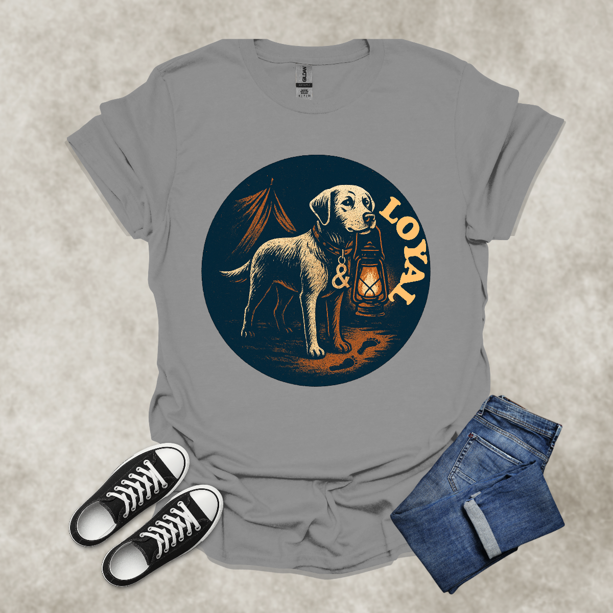 LOYAL — Faithful Labrador Companion Tee: Unisex Softstyle T-Shirt