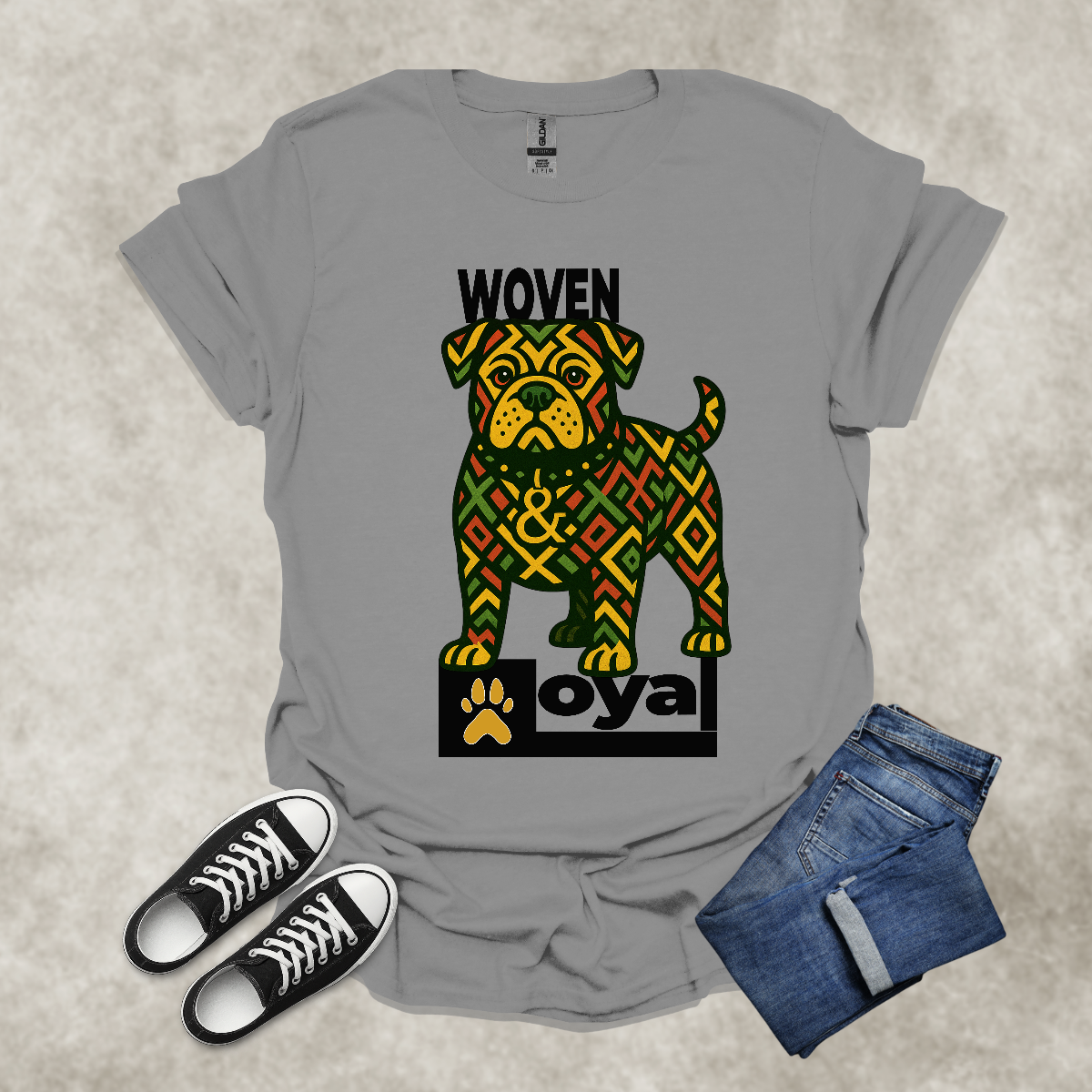 WOVEN LOYAL — Bulldog Symbolism Graphic Tee: Unisex Softstyle T-Shirt