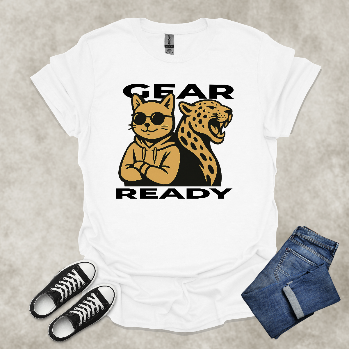 GEAR READY — Dual Nature Graphic Tee: Unisex Softstyle T-Shirt