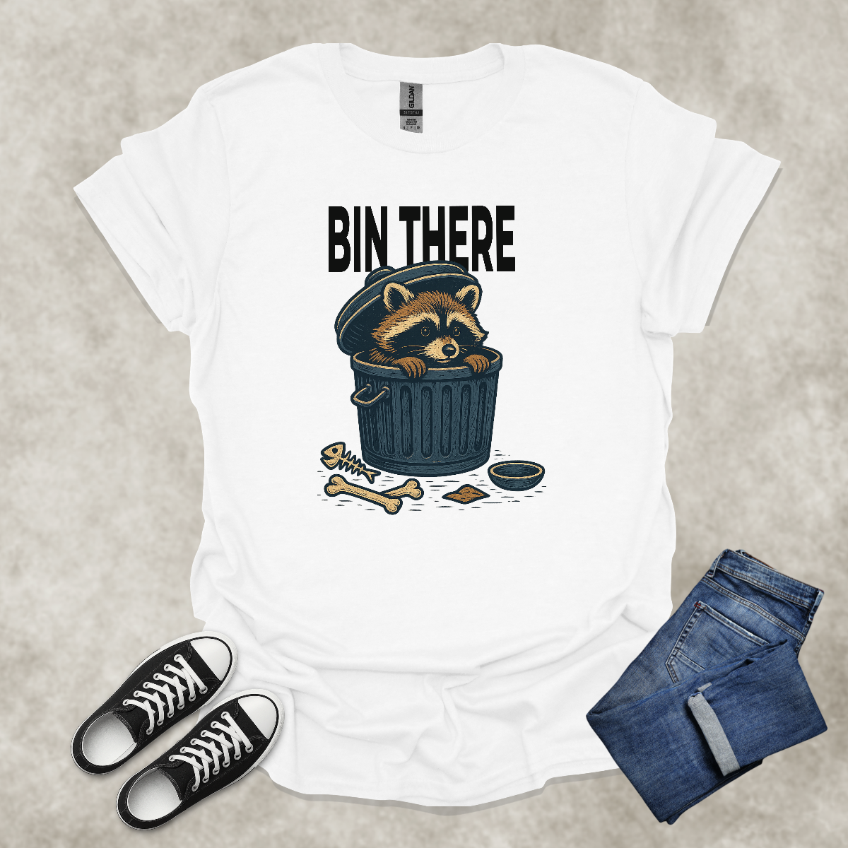 BIN THERE — Animal Humor & Life Satire Tee: Unisex Softstyle T-Shirt