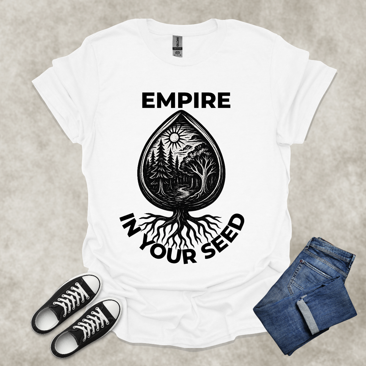 EMPIRE IN YOUR SEED — Inspirational Graphic Tee: Unisex Softstyle T-Shirt