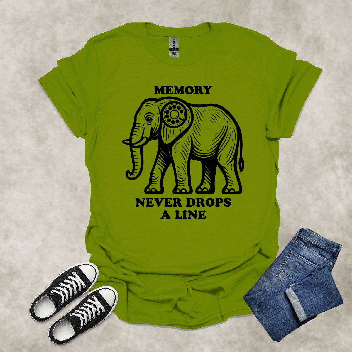 MEMORY NEVER DROPS A LINE: BOOMERS — Generational Graphic Tee: Unisex Softstyle T-Shirt