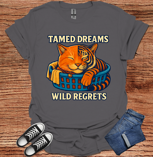 TAMED DREAMS: WILD REGRETS — Haunting Contrast Tee: Unisex Softstyle T-Shirt