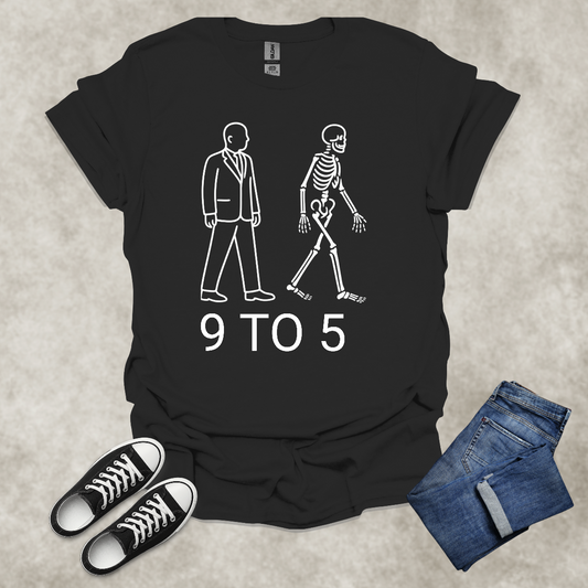 9 TO 5 — Corporate Satire Tee: Unisex Softstyle T-Shirt