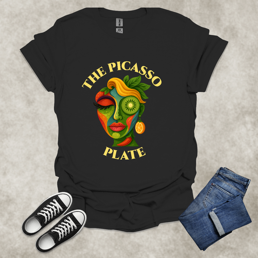 THE PICASSO PLATE — Surreal Produce Portrait Tee: Unisex Softstyle T-Shirt