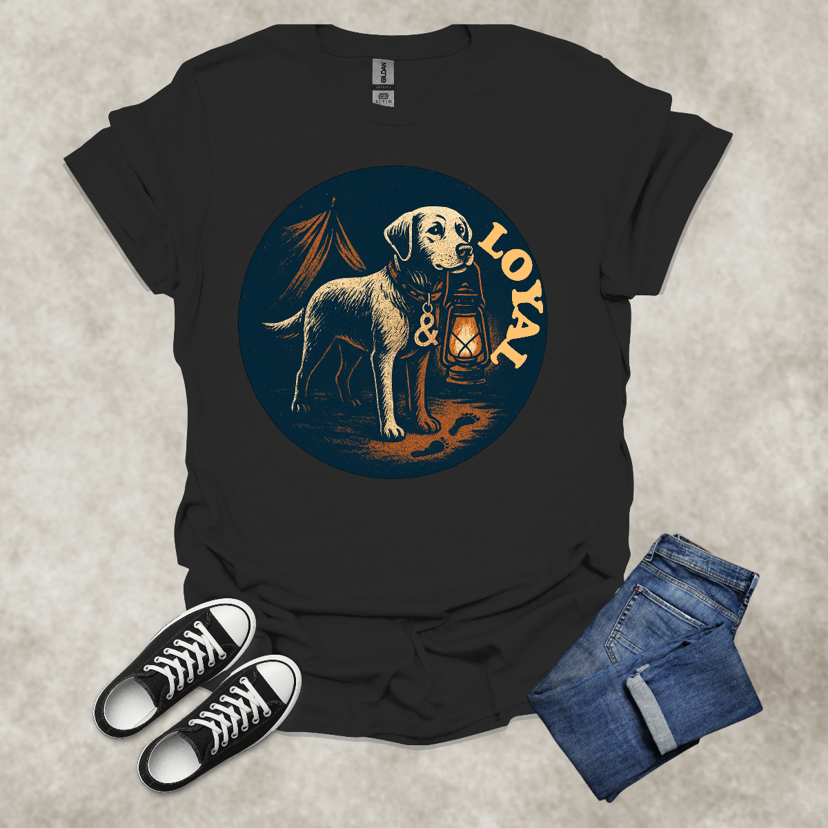 LOYAL — Faithful Labrador Companion Tee: Unisex Softstyle T-Shirt