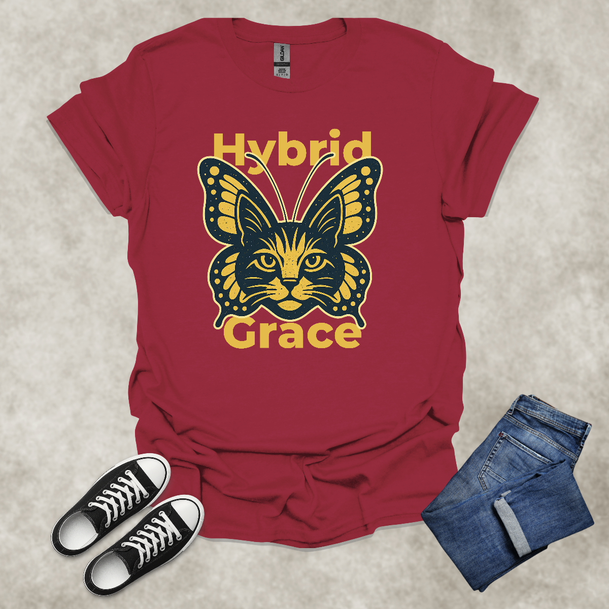 HYBRID GRACE — Surreal Nature Graphic Tee: Unisex Softstyle T-Shirt