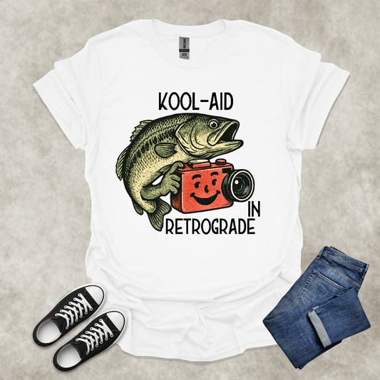 KOOL-AID IN RETROGRADE — Surreal Humor Graphic Tee: Unisex Softstyle T-Shirt