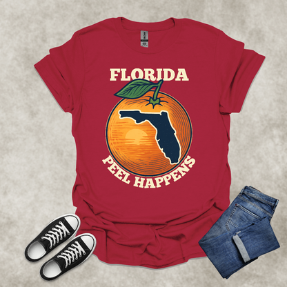 FLORIDA: PEEL HAPPENS — State Pride Graphic Tee: Unisex Softstyle T-Shirt