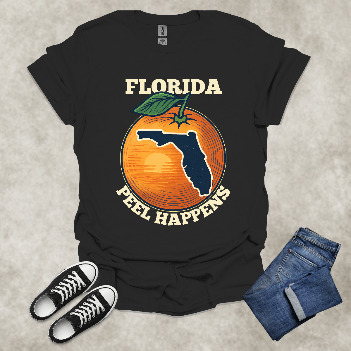 FLORIDA: PEEL HAPPENS — State Pride Graphic Tee: Unisex Softstyle T-Shirt