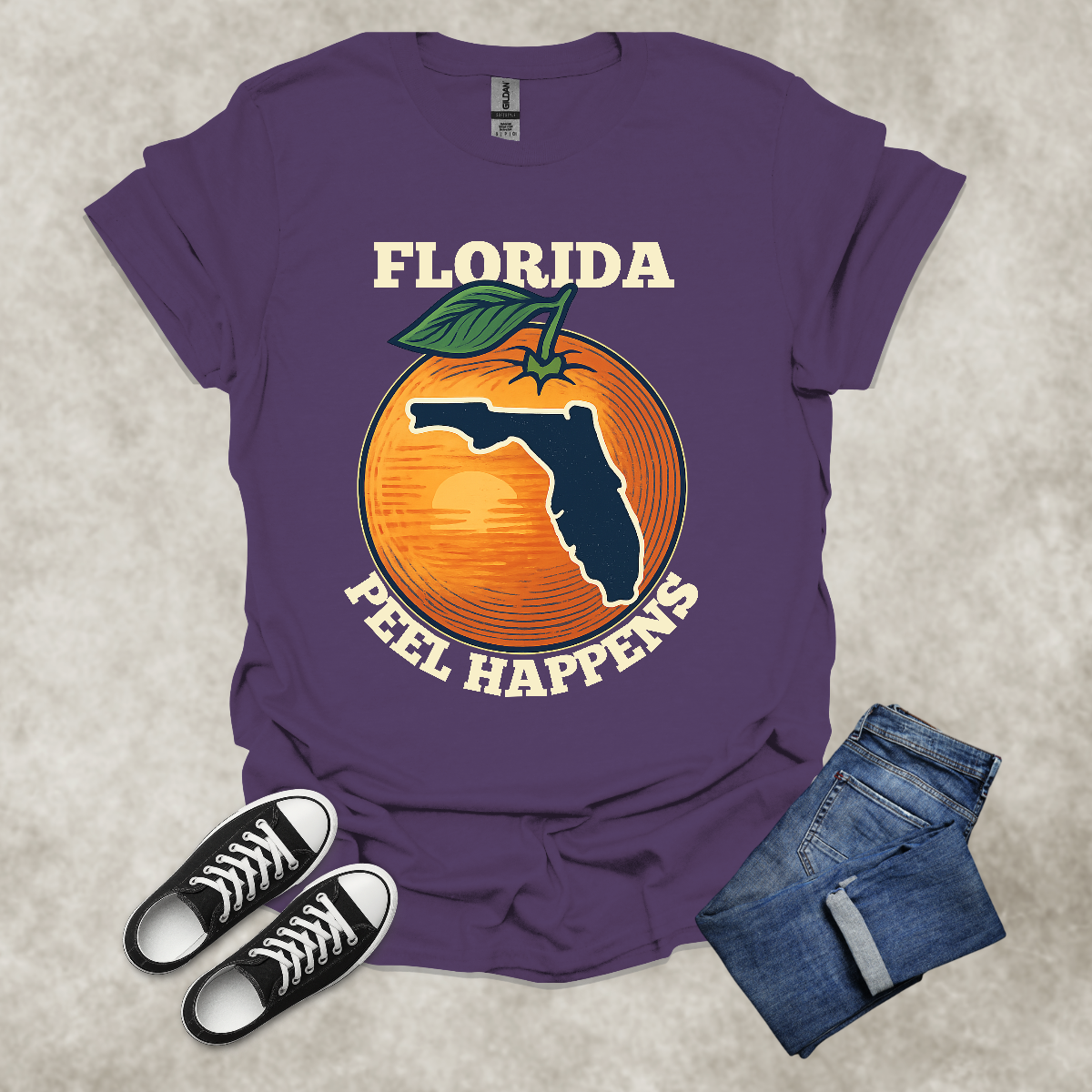 FLORIDA: PEEL HAPPENS — State Pride Graphic Tee: Unisex Softstyle T-Shirt