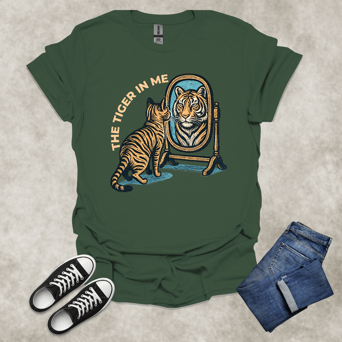 THE TIGER IN ME — Inner Wildness Graphic Tee: Unisex Softstyle T-Shirt