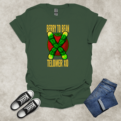 BERRY TO BEAN: TELOMER XO — Coffee Science Art Tee: Unisex Softstyle T-Shirt