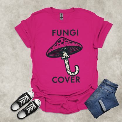 FUNGI COVER — Mushroom Art Graphic Tee: Unisex Softstyle T-Shirt