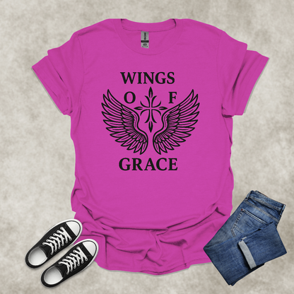 WINGS OF GRACE — Scripture-Inspired Graphic Tee: Unisex Softstyle T-Shirt