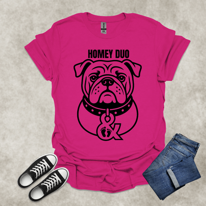 HOMEY DUO — Bulldog Streetwear Graphic Tee: Unisex Softstyle T-Shirt
