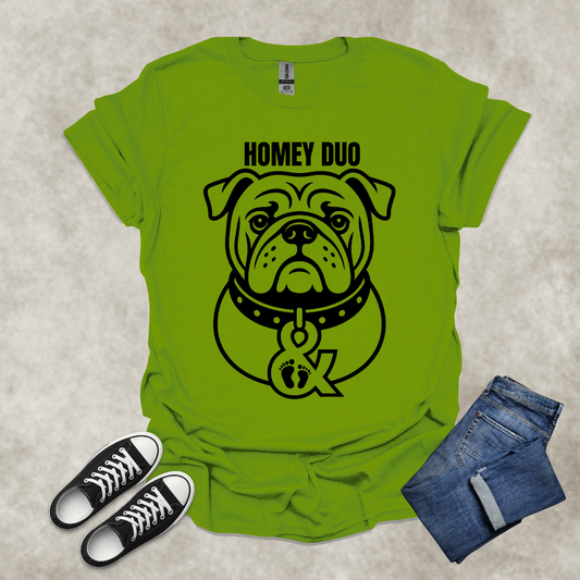 HOMEY DUO — Bulldog Streetwear Graphic Tee: Unisex Softstyle T-Shirt