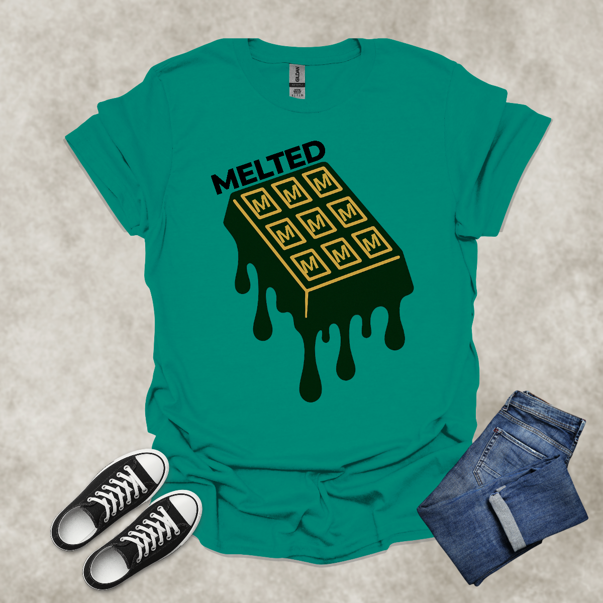 MELTED — Chocolate Indulgence Graphic Tee: Unisex Softstyle T-Shirt